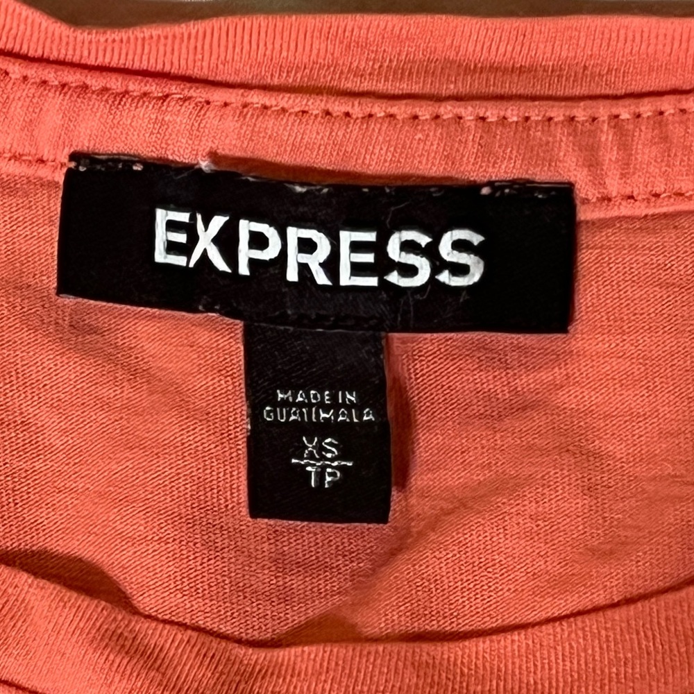 Bright coral muscle tee by Express, size XS - Picture 4 of 5